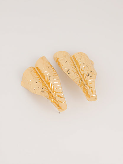 Hammered Leaf Earrings