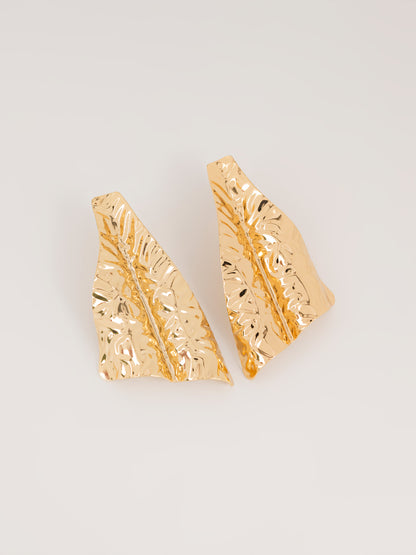 Hammered Leaf Earrings