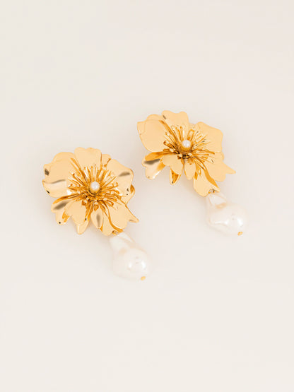 Floral Pearl Earrings