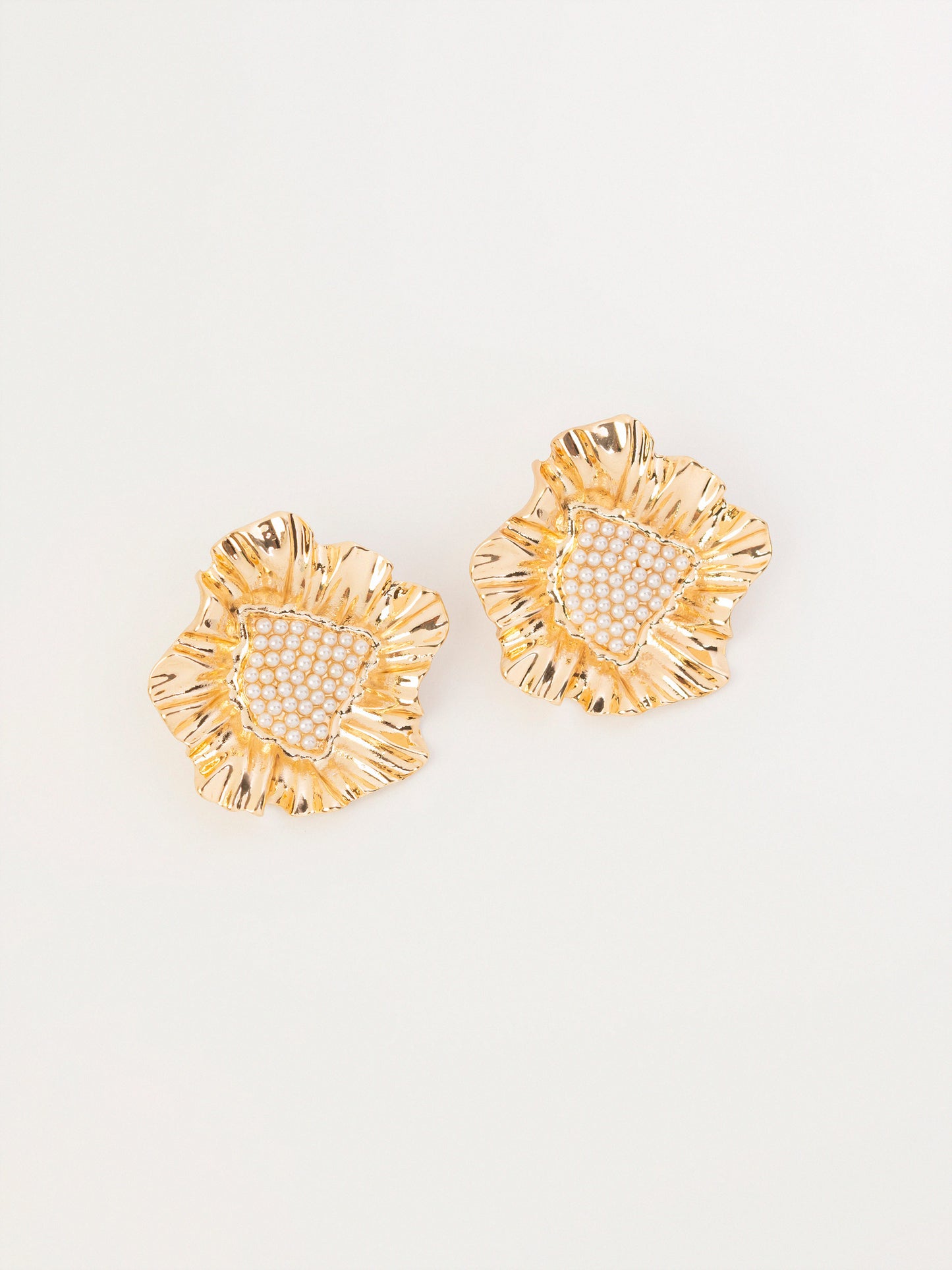 Textured Floral Earrings