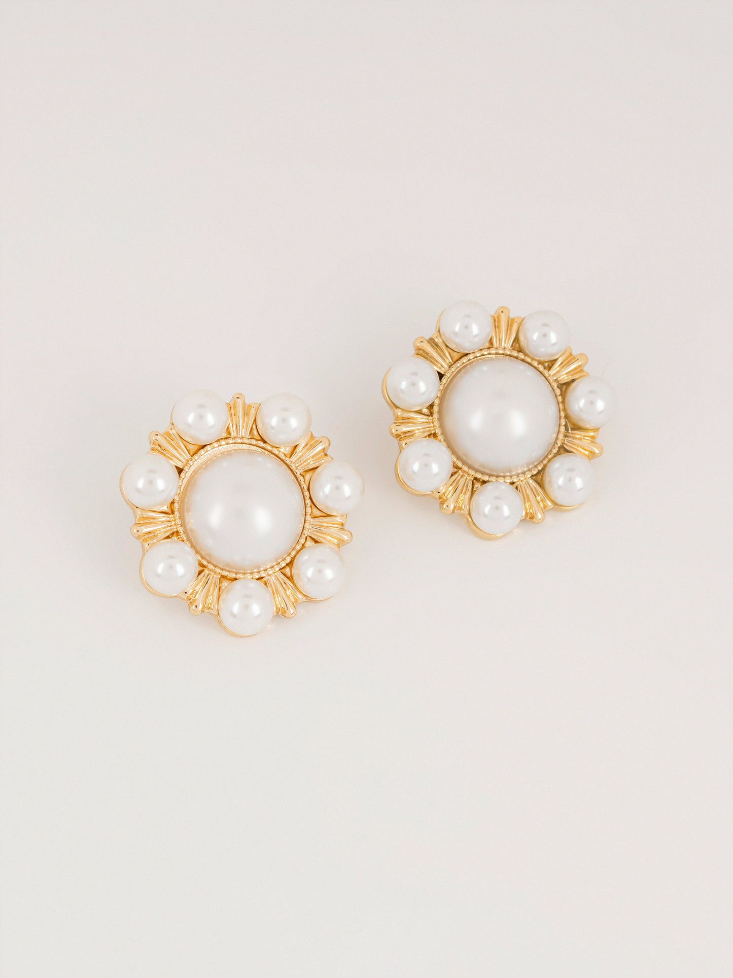Sunburst Pearl Earrings