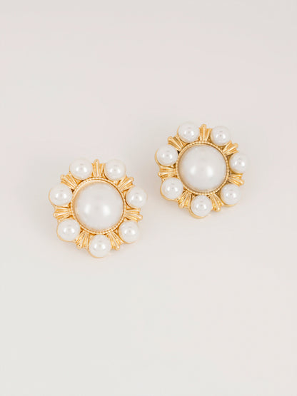 Sunburst Pearl Earrings