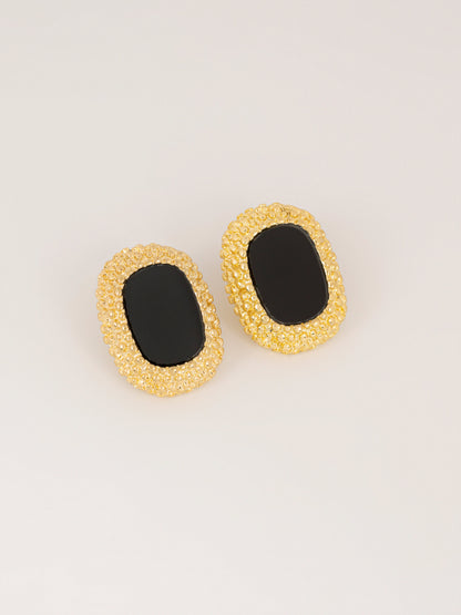 Oval Stone Earrings