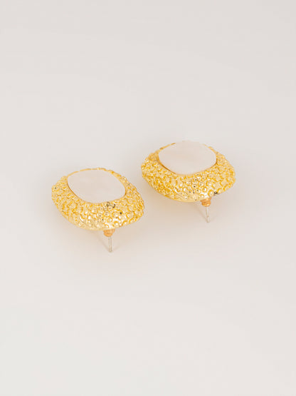 Oval Stone Earrings