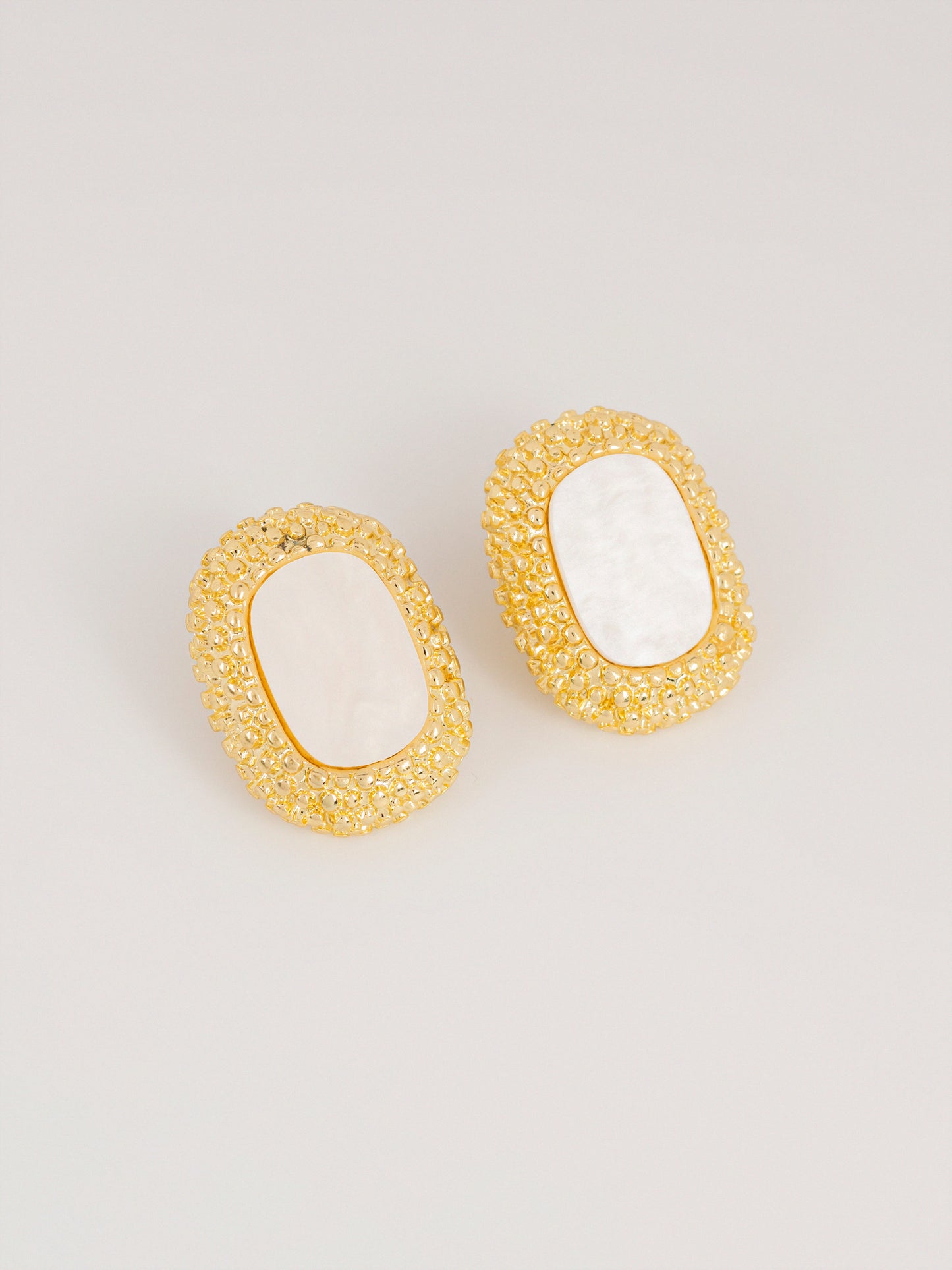 Oval Stone Earrings