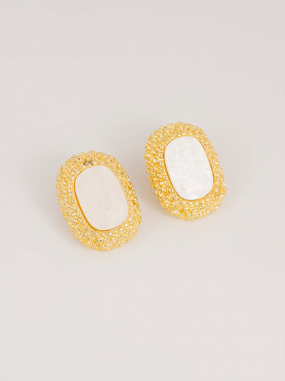 Oval Stone Earrings