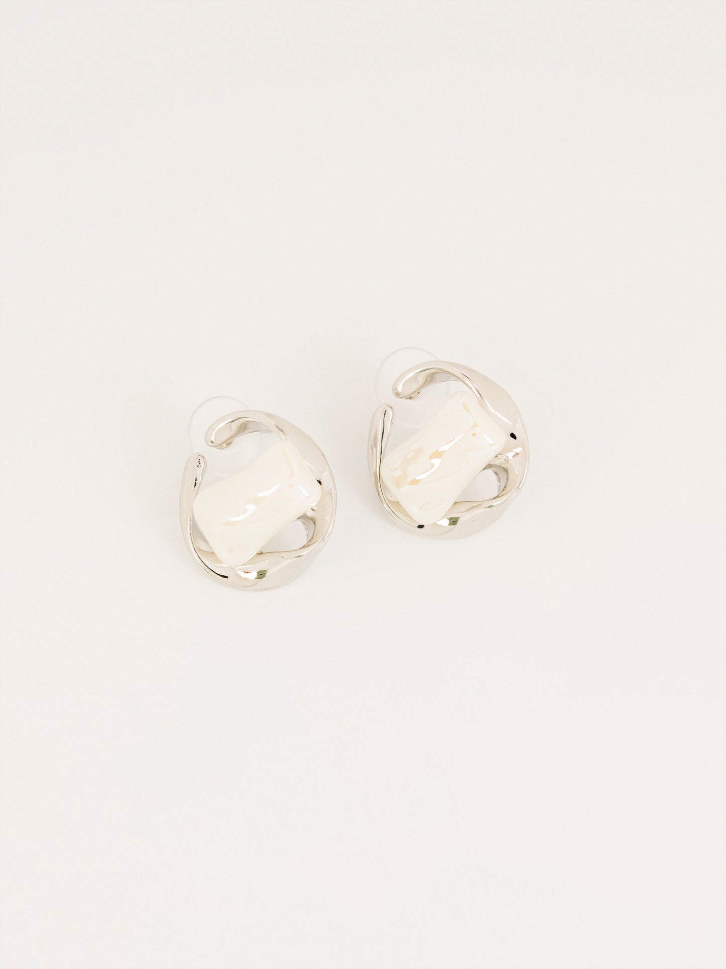 Abstract Hoop Earrings