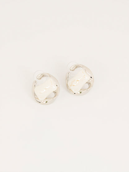 Abstract Hoop Earrings