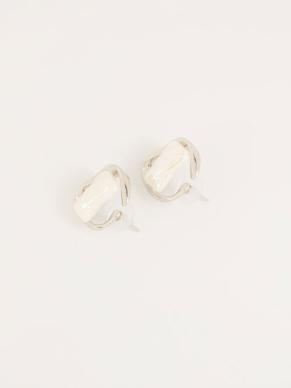 Abstract Hoop Earrings