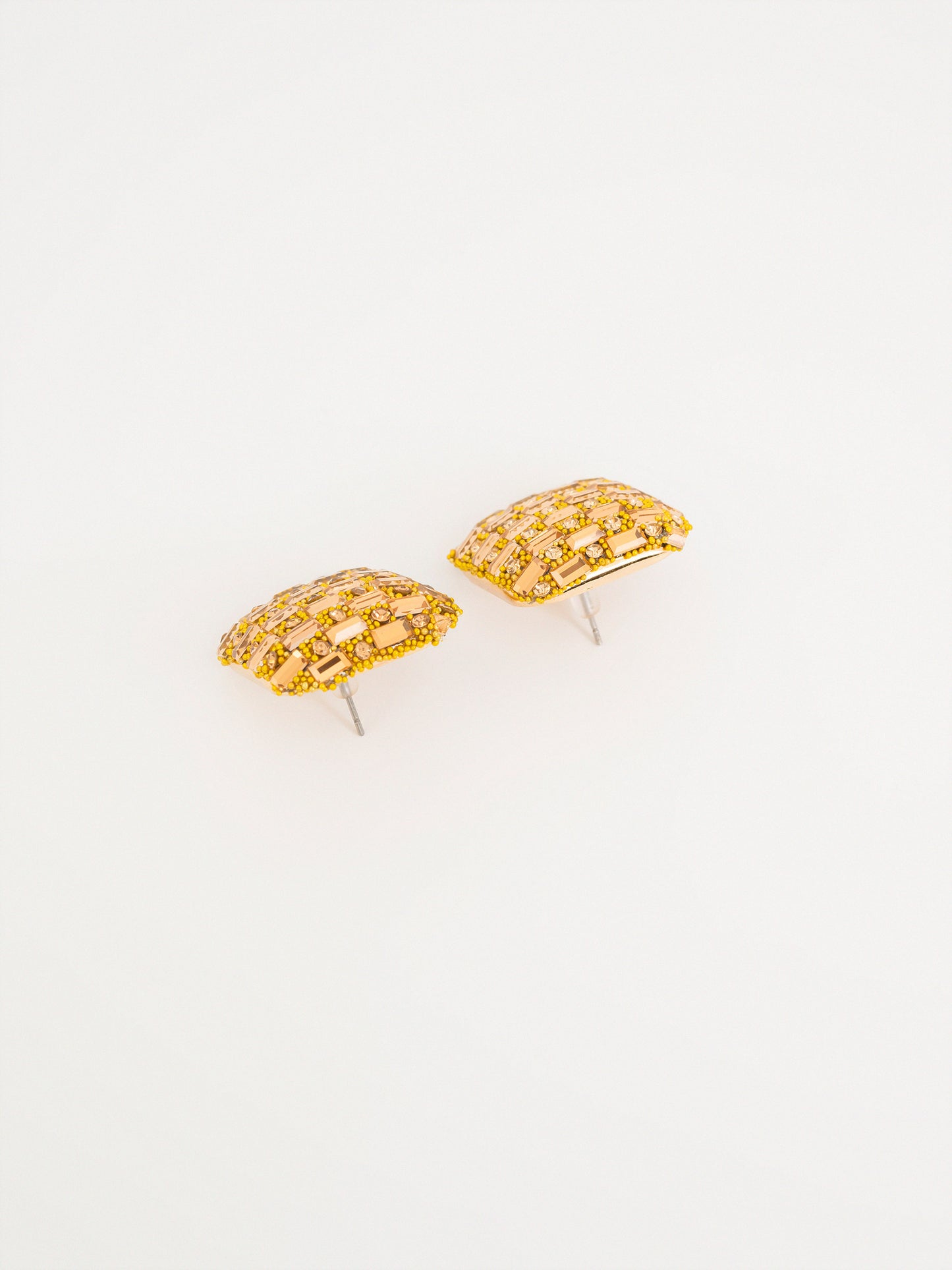 Embellished Squre Stud Earrings