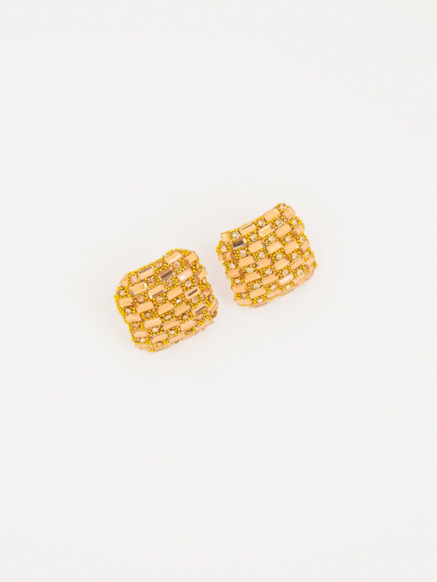 Embellished Squre Stud Earrings