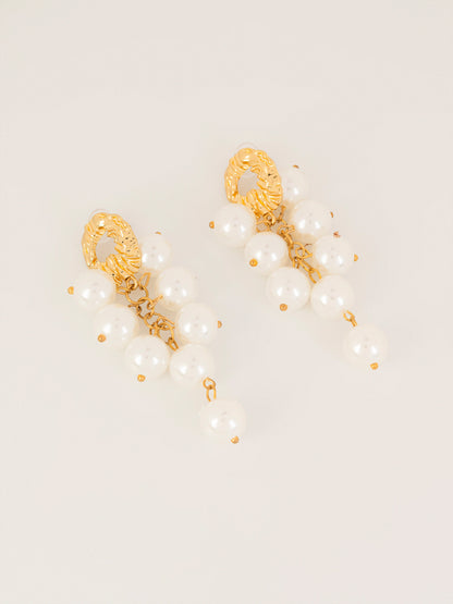 Cluster Pearl Earrings