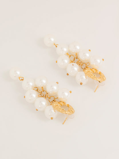 Cluster Pearl Earrings