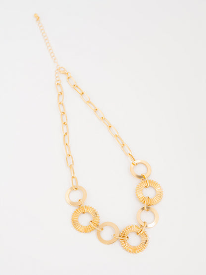Geometric Circle Necklace