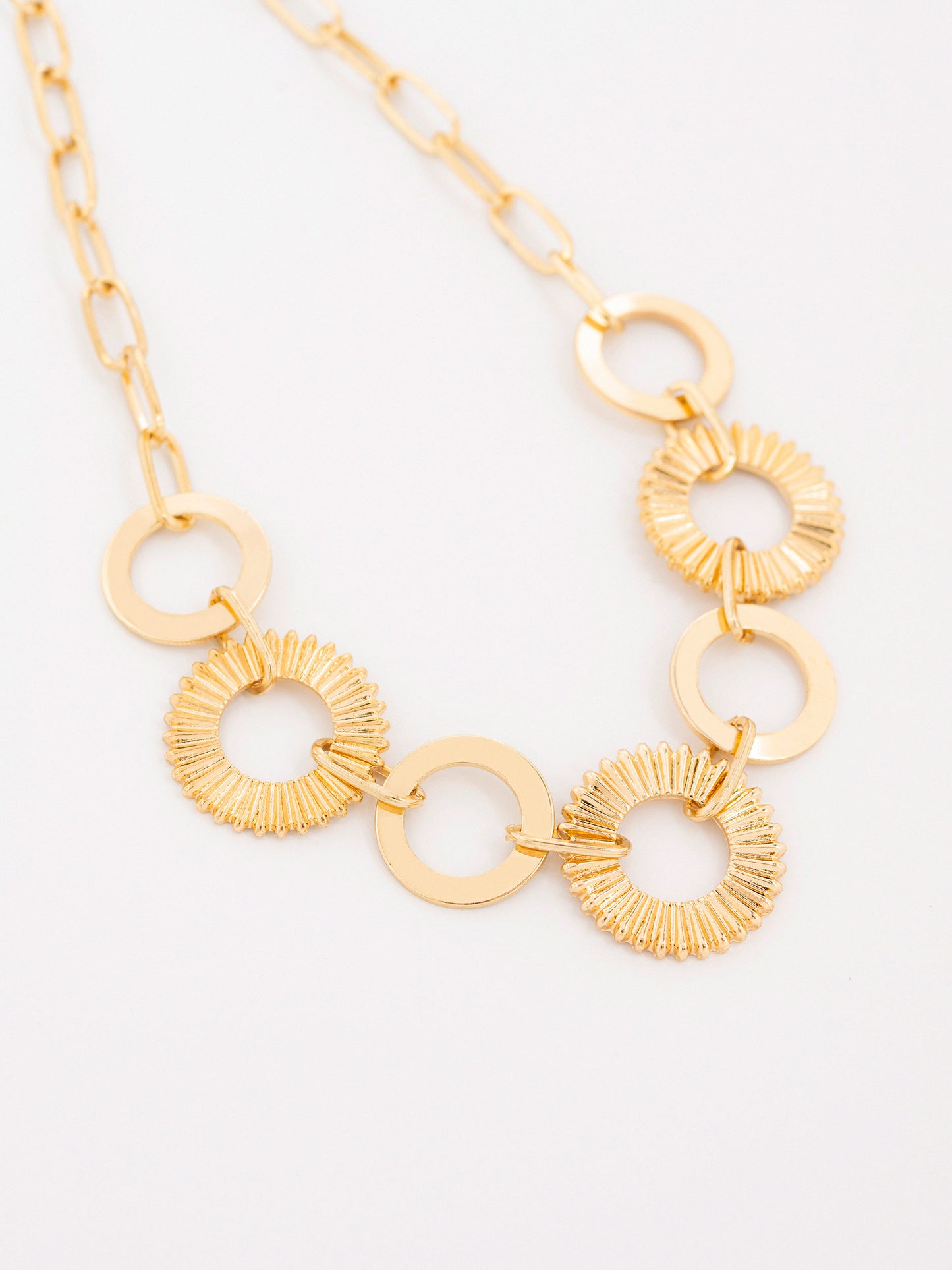 Geometric Circle Necklace