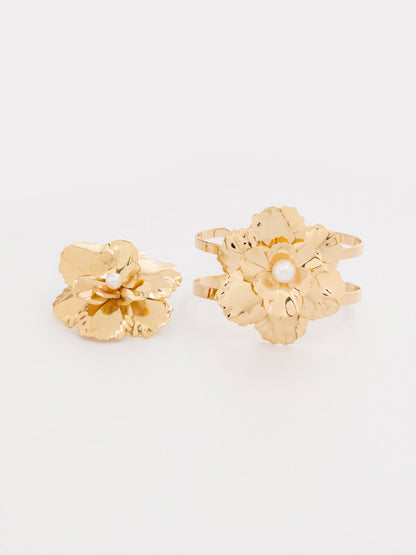 Floral Cuff Bracelet
