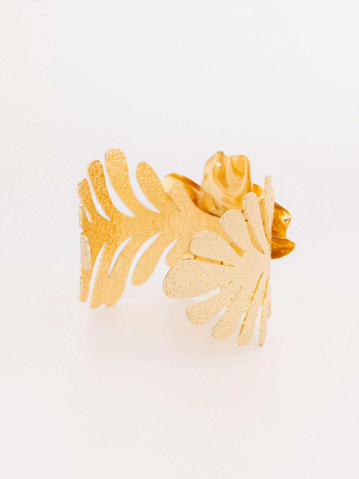 Floral Wide Cuff Bracelet