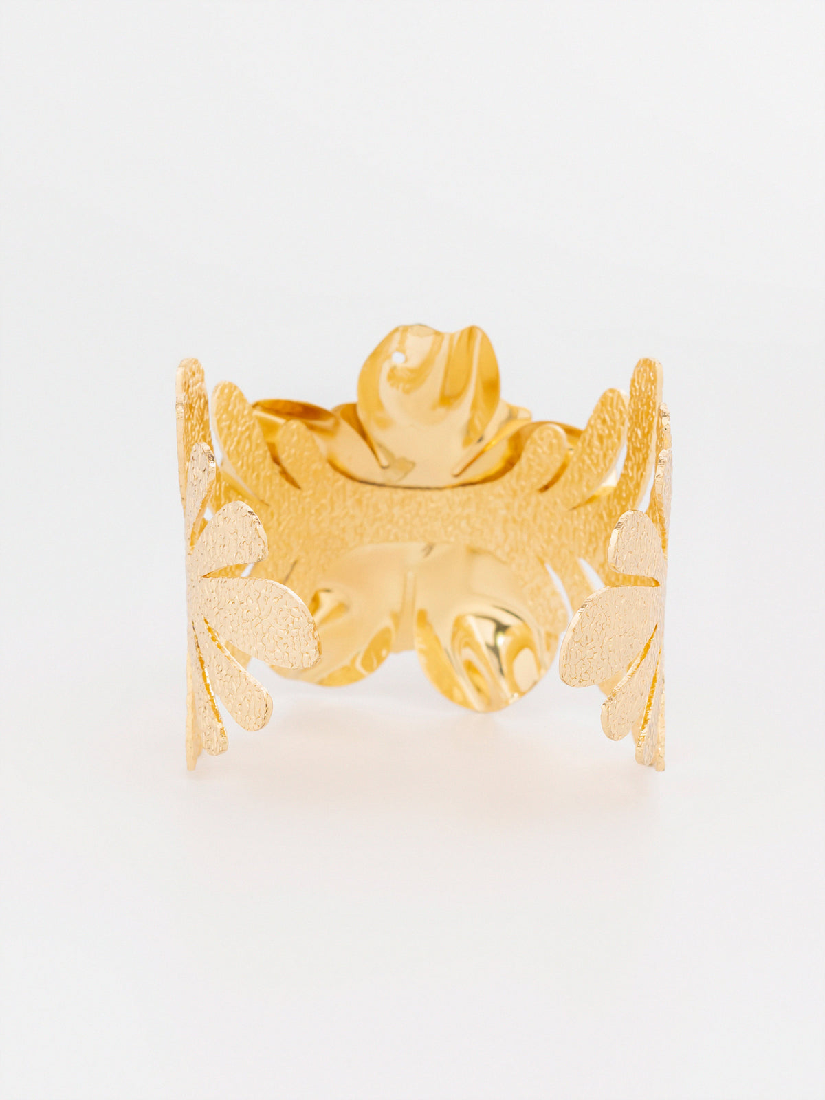 Floral Wide Cuff Bracelet