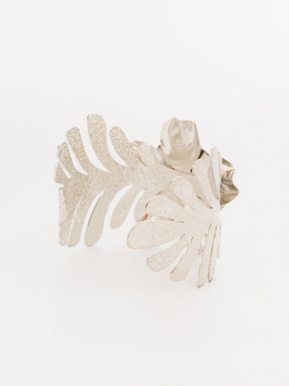 Floral Wide Cuff Bracelet