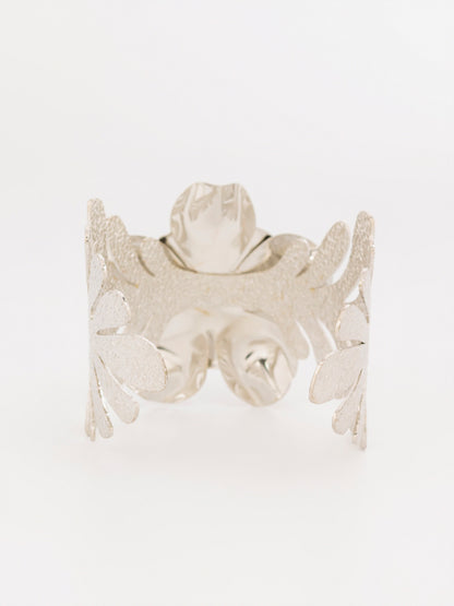 Floral Wide Cuff Bracelet