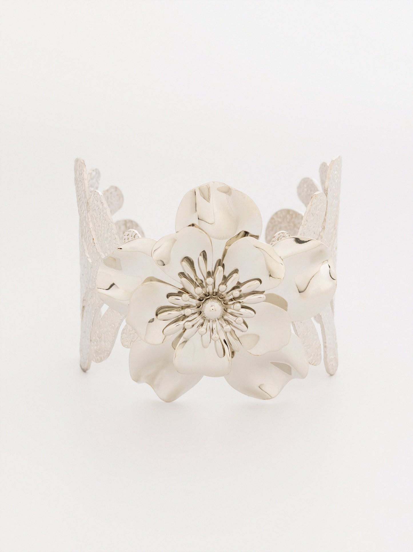 Floral Wide Cuff Bracelet