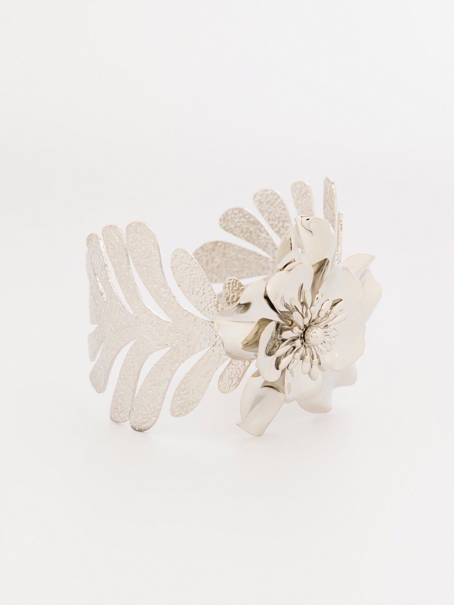 Floral Wide Cuff Bracelet