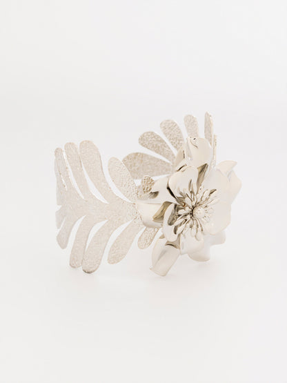 Floral Wide Cuff Bracelet