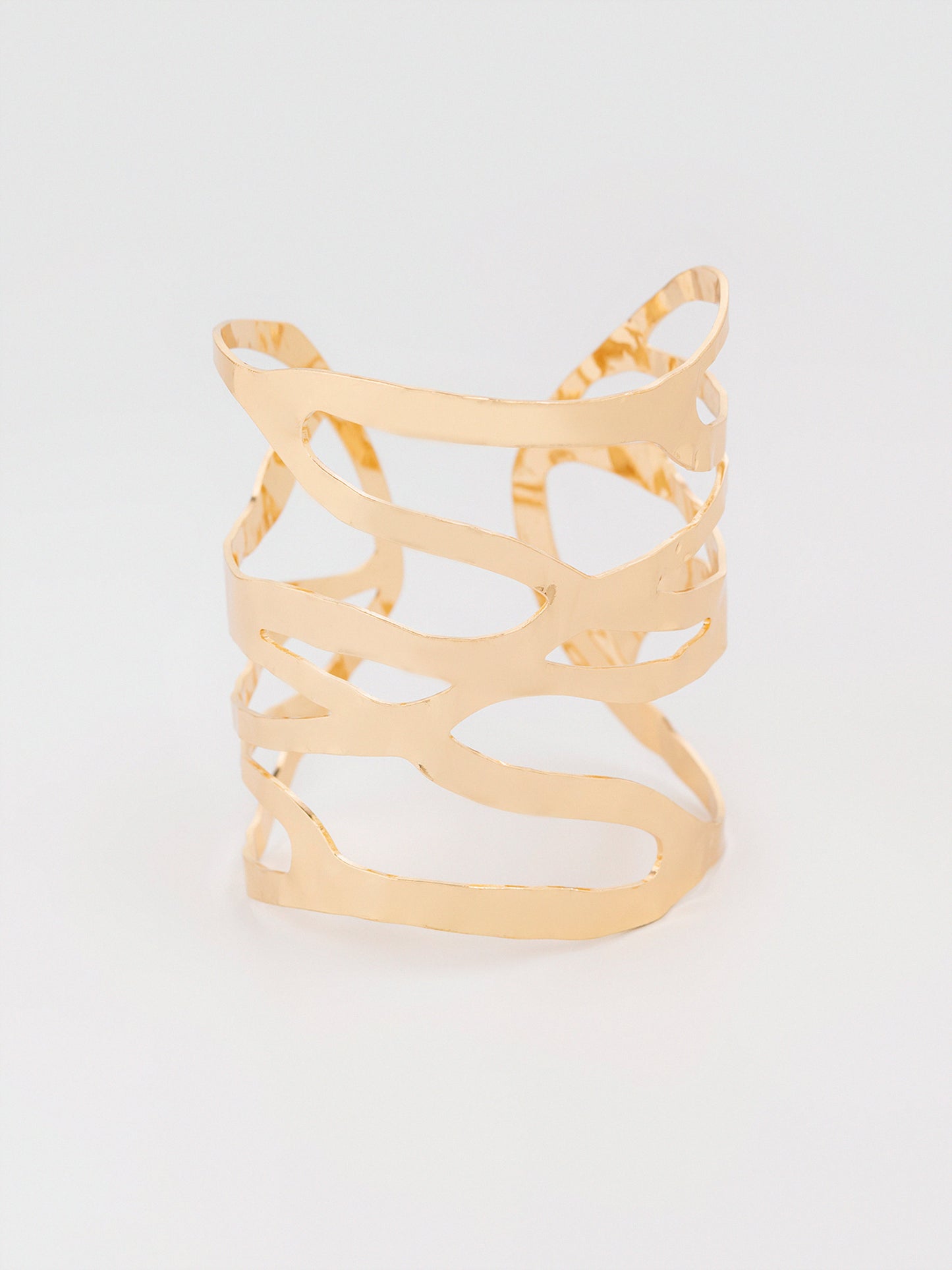 Wavy Cage Cuff Bracelet