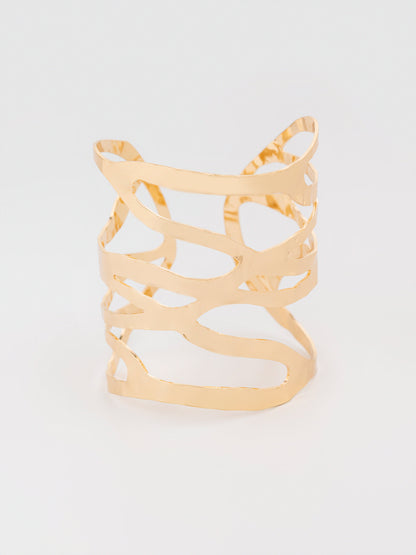 Wavy Cage Cuff Bracelet
