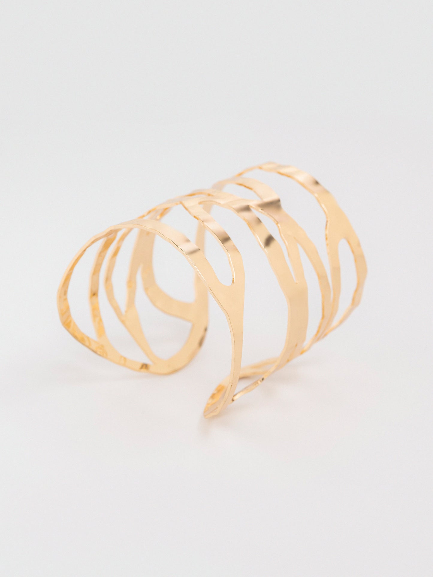 Wavy Cage Cuff Bracelet