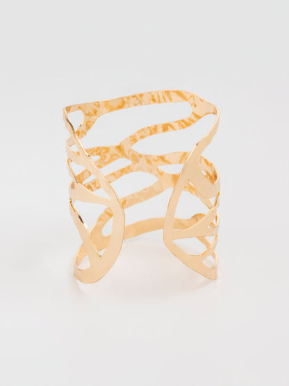 Wavy Cage Cuff Bracelet
