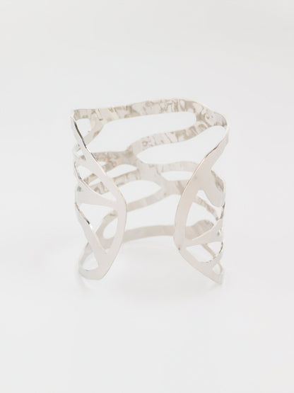 Wavy Cage Cuff Bracelet