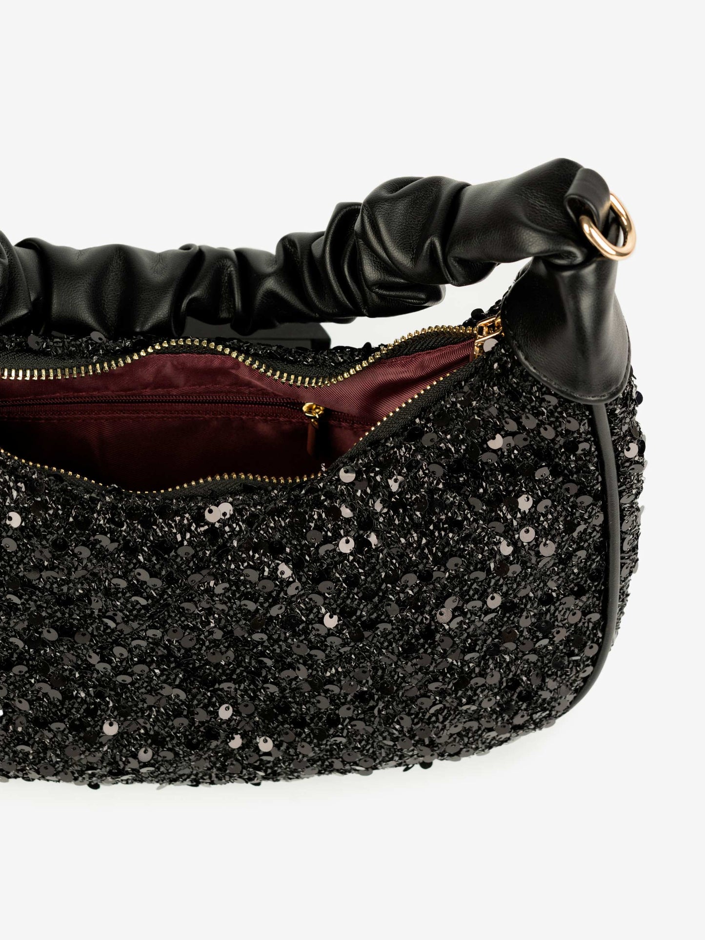 Sequin Hobo Handbag