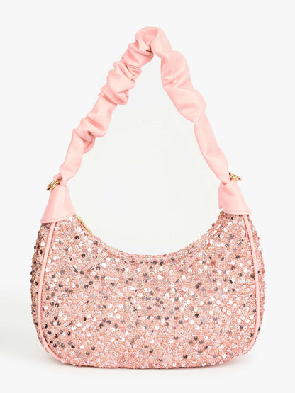 Sequin Hobo Handbag