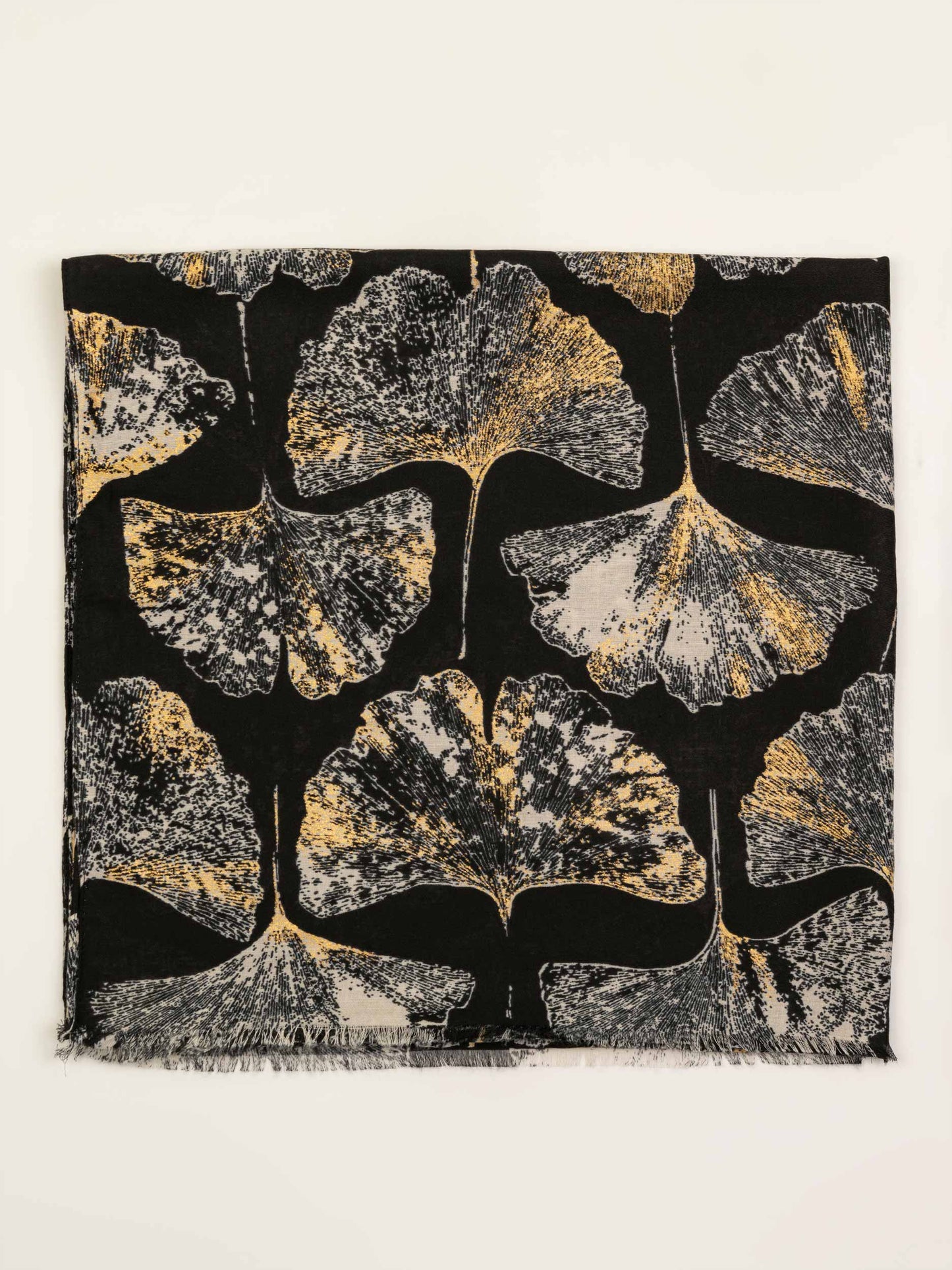 Ginkgo leaf print Scarf