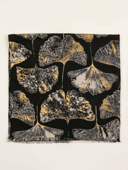 Ginkgo leaf print Scarf