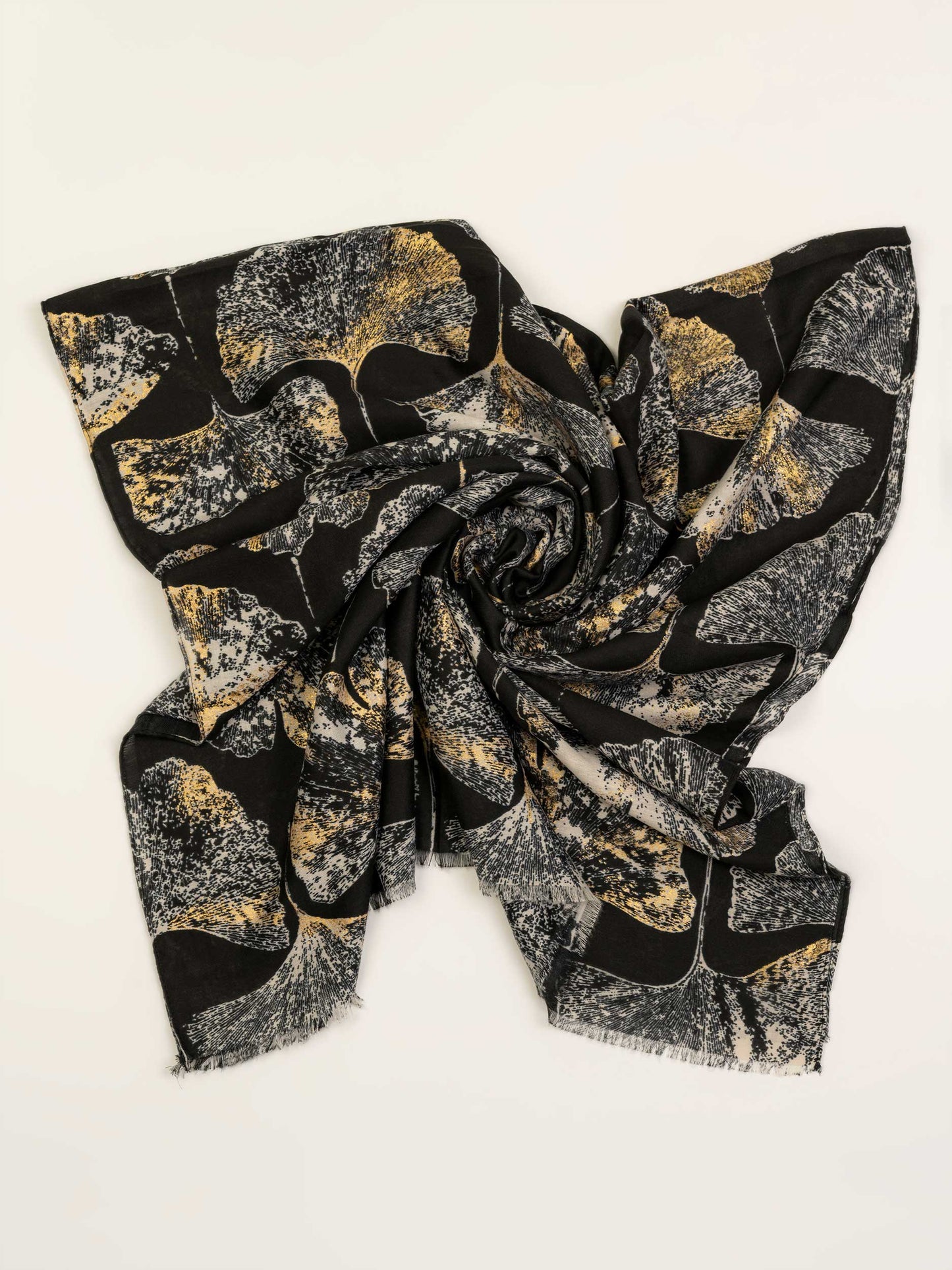 Ginkgo leaf print Scarf