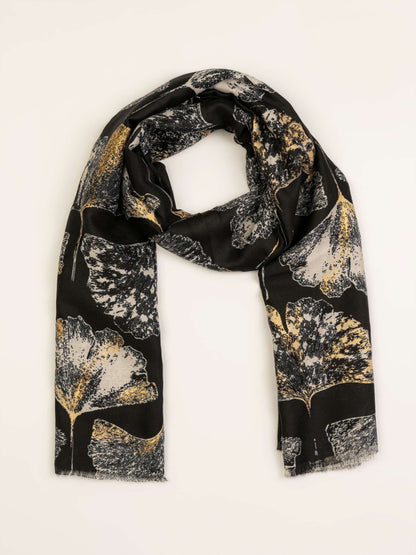 Ginkgo leaf print Scarf