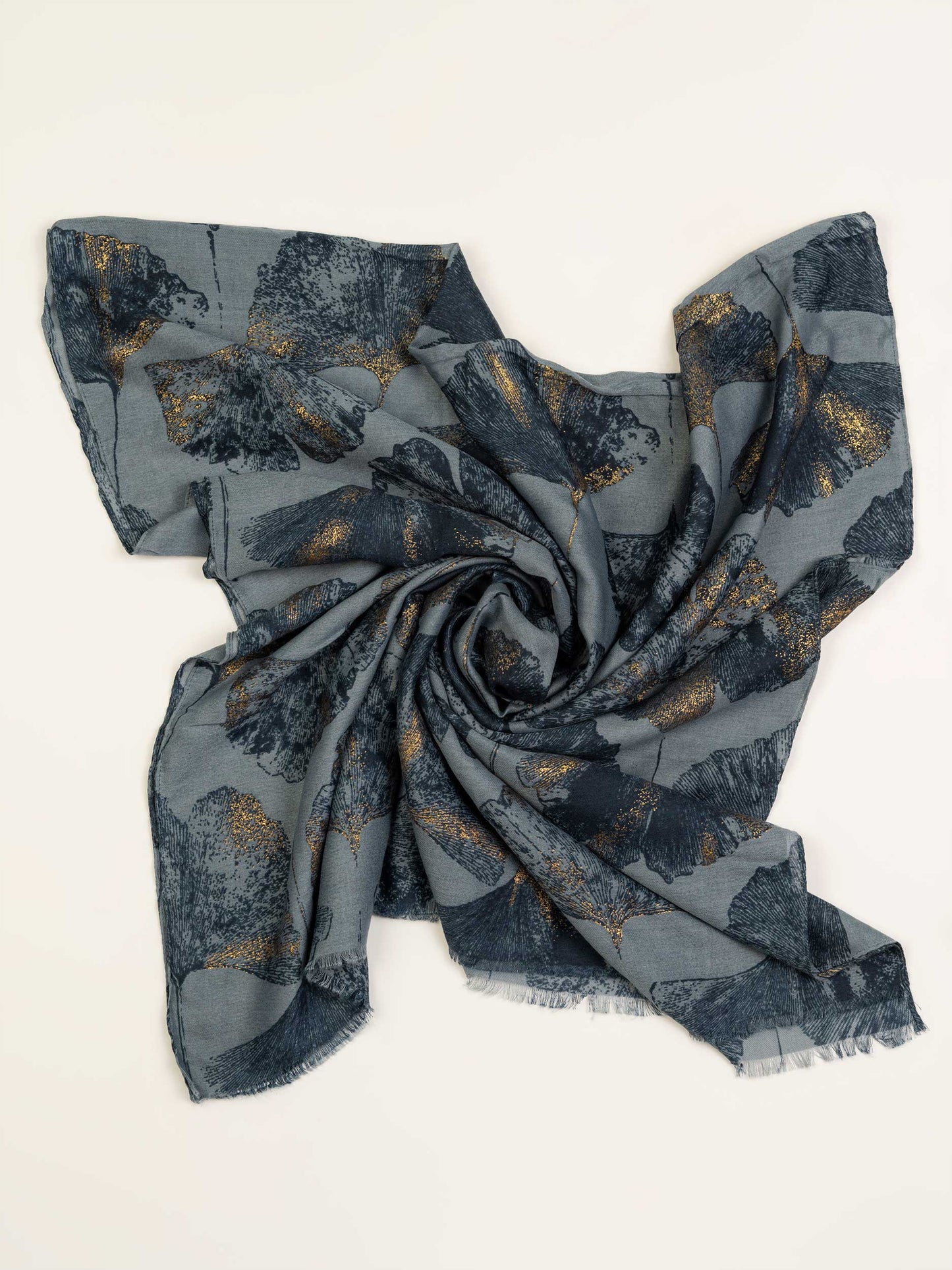 Ginkgo leaf print Scarf