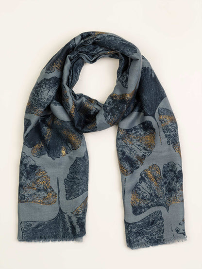 Ginkgo leaf print Scarf