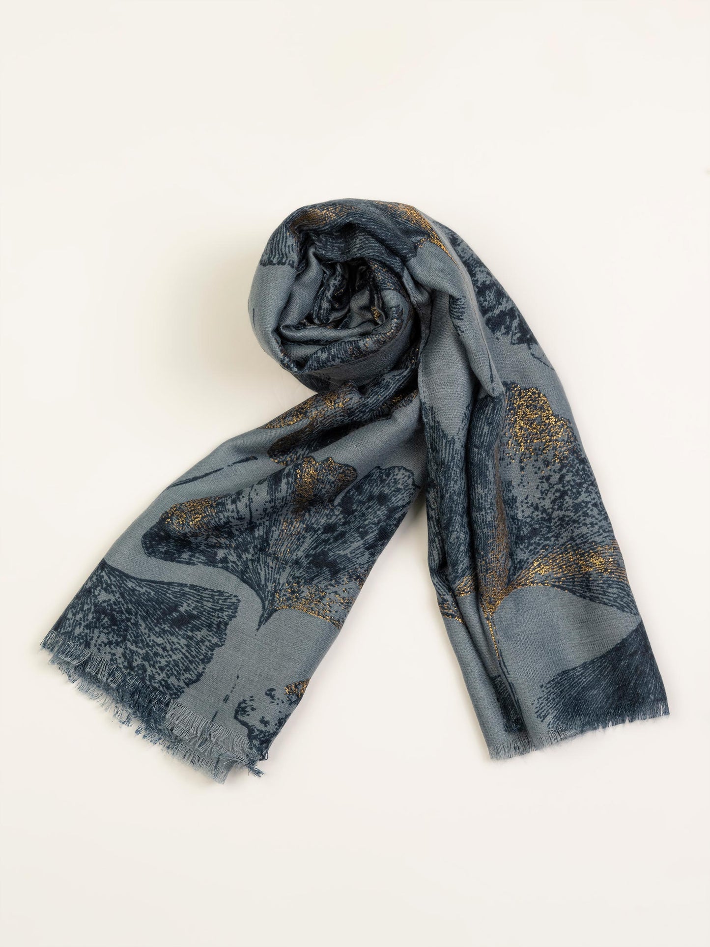 Ginkgo leaf print Scarf