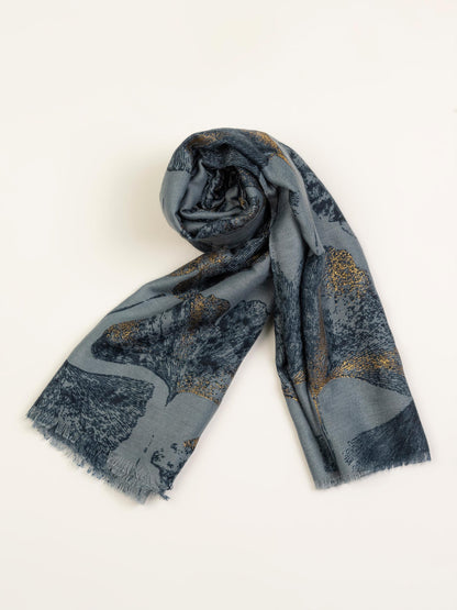 Ginkgo leaf print Scarf