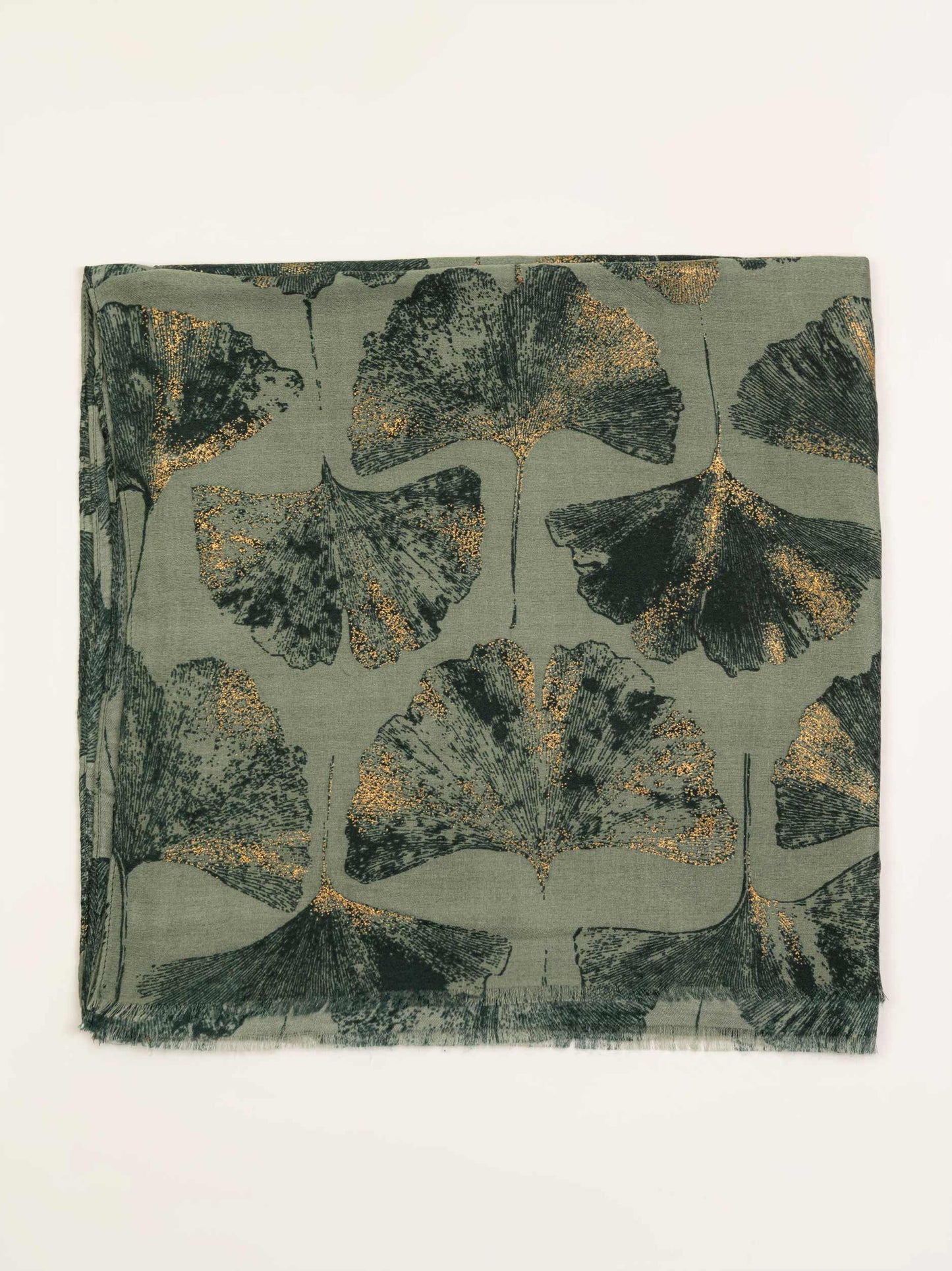 Ginkgo leaf print Scarf