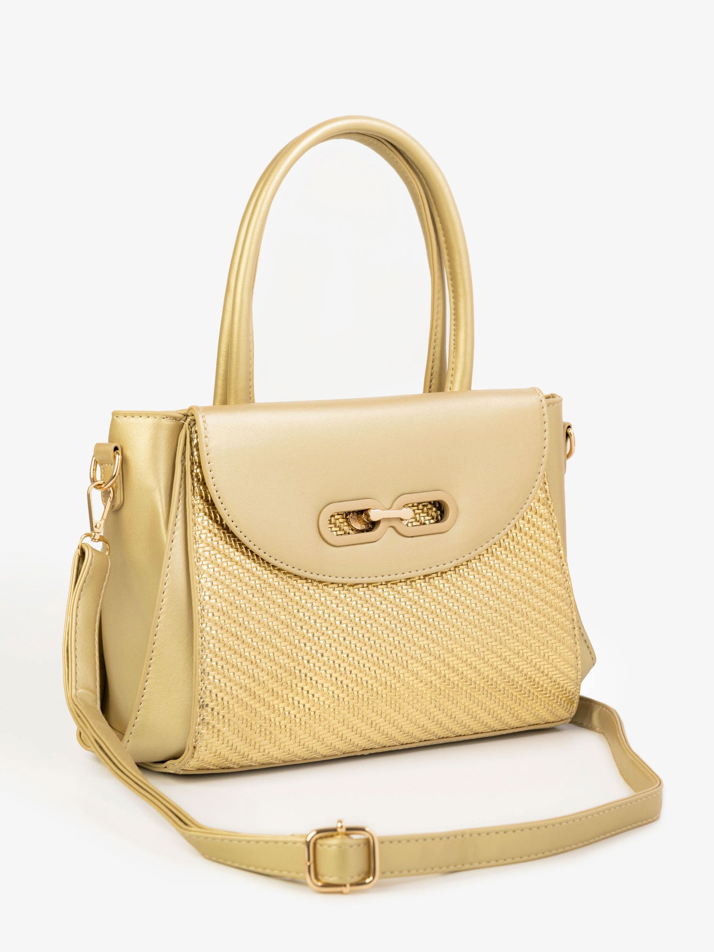 Textured Panel Handbag