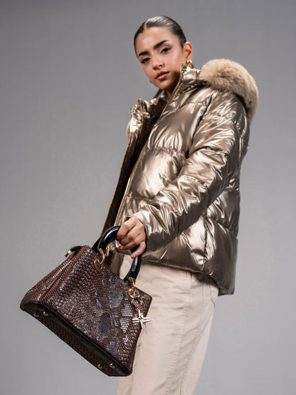 Snake Texture Handbag