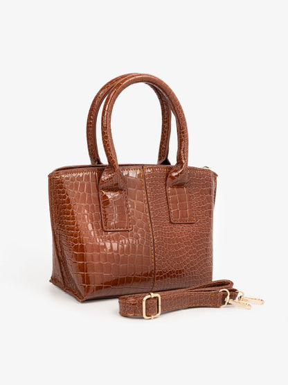 Croco Textured Handbag