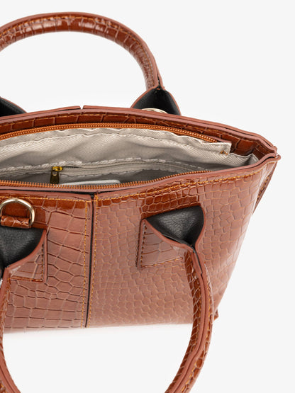 Croco Textured Handbag