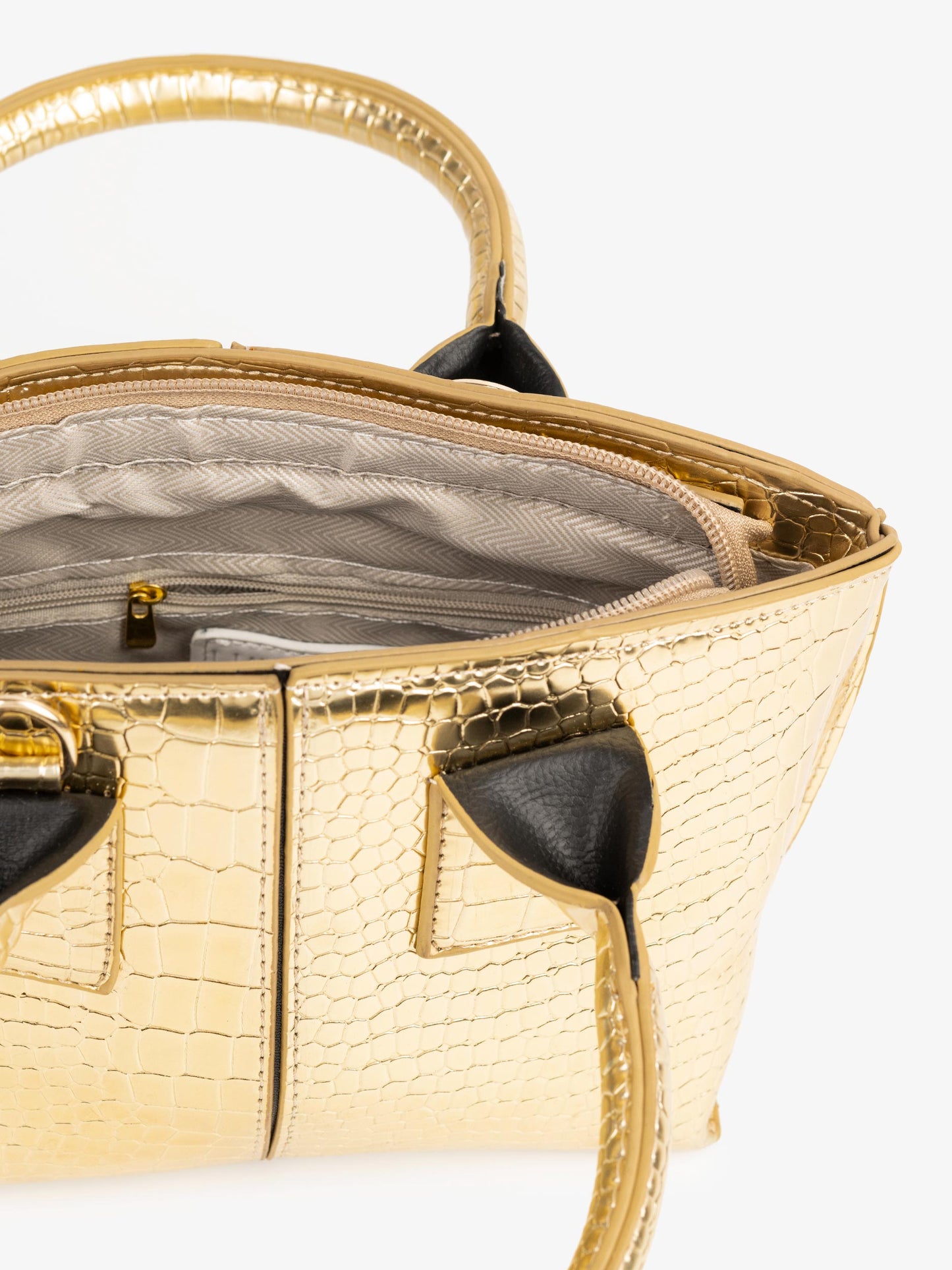 Croco Textured Handbag