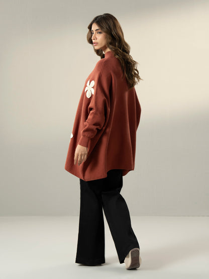 Woolen Blend Sweater- Embroidered