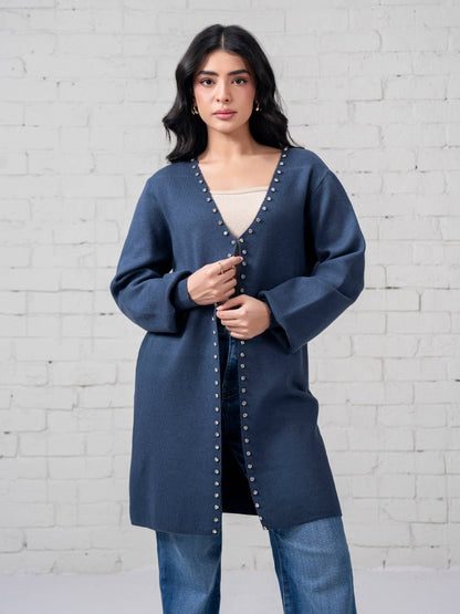 Woolen Cardigan- Embellished